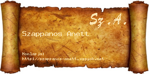 Szappanos Anett névjegykártya