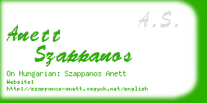 anett szappanos business card